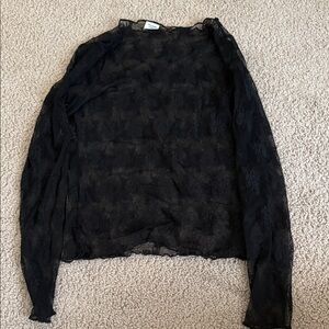 Abercrombie & Fitch Sheer Black Blouse